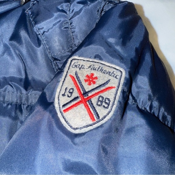 Baby GAP Jacket Kids Navy Puffer Winter Coat Down Filled Sz 3 Years - Picture 3 of 15